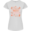Not a Food Belly New Baby Pregnancy Pregnant Womens Petite Cut T-Shirt White