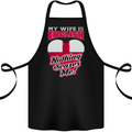 Nothing Scares Me My Wife is English England Cotton Apron 100% Organic Black