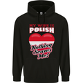Nothing Scares Me My Wife is Polish Poland Mens 80% Cotton Hoodie Black
