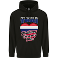 Nothing Scares Me My Wife is Thai Thailand Mens 80% Cotton Hoodie Black