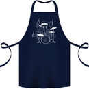 Octoput Drummer Rock Band Drumming Drum Cotton Apron 100% Organic Navy Blue