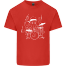 Octoput Drummer Rock Band Drumming Drum Mens Cotton T-Shirt Tee Top Red