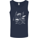 Octoput Drummer Rock Band Drumming Drum Mens Vest Tank Top Navy Blue