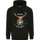 Oh Deer Its Christmas Funny Hunting Hunter Xmas Childrens Kids Hoodie Black