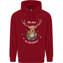 Oh Deer Its Christmas Funny Hunting Hunter Xmas Childrens Kids Hoodie Red