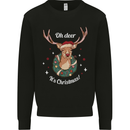 Oh Deer Its Christmas Funny Hunting Hunter Xmas Kids Sweatshirt Jumper Black