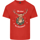 Oh Deer Its Christmas Funny Hunting Hunter Xmas Kids T-Shirt Childrens Red