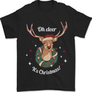 Oh Deer Its Christmas Funny Hunting Hunter Xmas Mens T-Shirt 100% Cotton Black