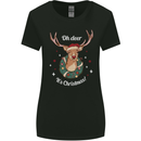 Oh Deer Its Christmas Funny Hunting Hunter Xmas Womens Wider Cut T-Shirt Black