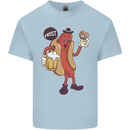 Oktoberfest Prost Hotdog Pretzel Beer Funny Mens Cotton T-Shirt Tee Top Light Blue