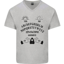 Ouija Board Dark Black Magic Voodoo Mens V-Neck Cotton T-Shirt Sports Grey
