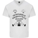 Ouija Board Dark Black Magic Voodoo Mens V-Neck Cotton T-Shirt White