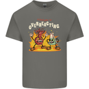 Overreacting Funny Chemistry Science Mens Cotton T-Shirt Tee Top Charcoal