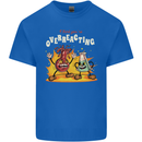 Overreacting Funny Chemistry Science Mens Cotton T-Shirt Tee Top Royal Blue