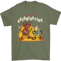 Overreacting Funny Chemistry Science Mens T-Shirt 100% Cotton Military Green