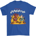 Overreacting Funny Chemistry Science Mens T-Shirt 100% Cotton Royal Blue