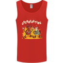 Overreacting Funny Chemistry Science Mens Vest Tank Top Red