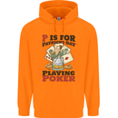 P For Poker Not St Patricks Day Funny Mens 80% Cotton Hoodie Orange