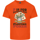 P For Poker Not St Patricks Day Funny Mens Cotton T-Shirt Tee Top Orange