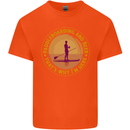 Paddle Boarding & Beer Funny Paddleboard Alcohol Mens Cotton T-Shirt Tee Top Orange