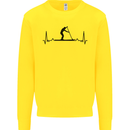 Paddleboarding ECG Paddleboard Pulse Kids Sweatshirt Jumper Yellow