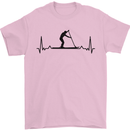 Paddleboarding ECG Paddleboard Pulse Mens T-Shirt 100% Cotton Light Pink