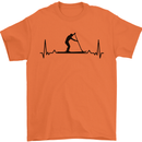 Paddleboarding ECG Paddleboard Pulse Mens T-Shirt 100% Cotton Orange