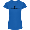Paddleboarding ECG Paddleboard Pulse Womens Petite Cut T-Shirt Royal Blue