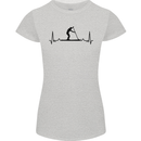 Paddleboarding ECG Paddleboard Pulse Womens Petite Cut T-Shirt Sports Grey