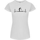 Paddleboarding ECG Paddleboard Pulse Womens Petite Cut T-Shirt White