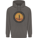 Paddleboarding & Beer Funny Paddleboard Mens 80% Cotton Hoodie Charcoal