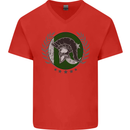 Pakistan Bodybuilding Gym Training Pakistani Mens V-Neck Cotton T-Shirt Red
