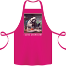 Panda Bear I Love Chemistry Science Teacher Cotton Apron 100% Organic Pink