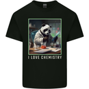 Panda Bear I Love Chemistry Science Teacher Mens Cotton T-Shirt Tee Top Black