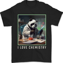 Panda Bear I Love Chemistry Science Teacher Mens T-Shirt 100% Cotton Black