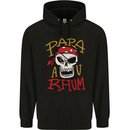 Papa AV Rum Funny Pirate Alcohol Fathers Day Childrens Kids Hoodie Black