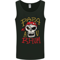 Papa AV Rum Funny Pirate Alcohol Fathers Day Mens Vest Tank Top Black