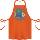 Photography Funny Fisheye Lens Photographer Cotton Apron 100% Organic Orange
