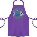 Photography Funny Fisheye Lens Photographer Cotton Apron 100% Organic Purple
