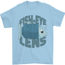 Photography Funny Fisheye Lens Photographer Mens T-Shirt 100% Cotton Light Blue
