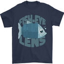 Photography Funny Fisheye Lens Photographer Mens T-Shirt 100% Cotton Navy Blue