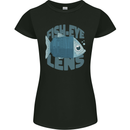 Photography Funny Fisheye Lens Photographer Womens Petite Cut T-Shirt Black