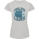 Photography Funny Fisheye Lens Photographer Womens Petite Cut T-Shirt Sports Grey