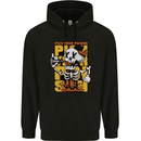 Pick Your Poison Beer Alcohol Skull Skeleton Mens 80% Cotton Hoodie Black