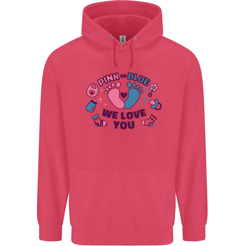 Pink or Blue New Baby Pregnancy Pregnant Childrens Kids Hoodie Heliconia