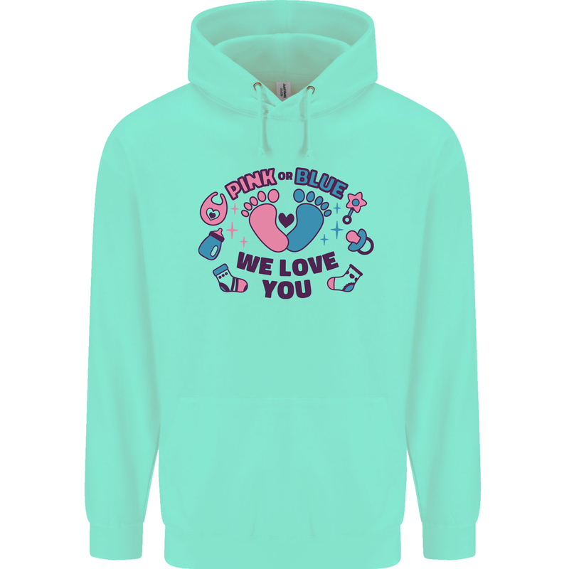 Pink or Blue New Baby Pregnancy Pregnant Childrens Kids Hoodie Peppermint