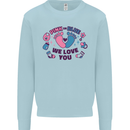 Pink or Blue New Baby Pregnancy Pregnant Kids Sweatshirt Jumper Light Blue