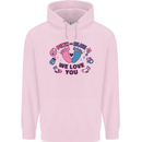 Pink or Blue New Baby Pregnancy Pregnant Mens 80% Cotton Hoodie Light Pink
