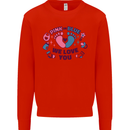 Pink or Blue New Baby Pregnancy Pregnant Mens Sweatshirt Jumper Bright Red