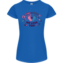 Pink or Blue New Baby Pregnancy Pregnant Womens Petite Cut T-Shirt Royal Blue